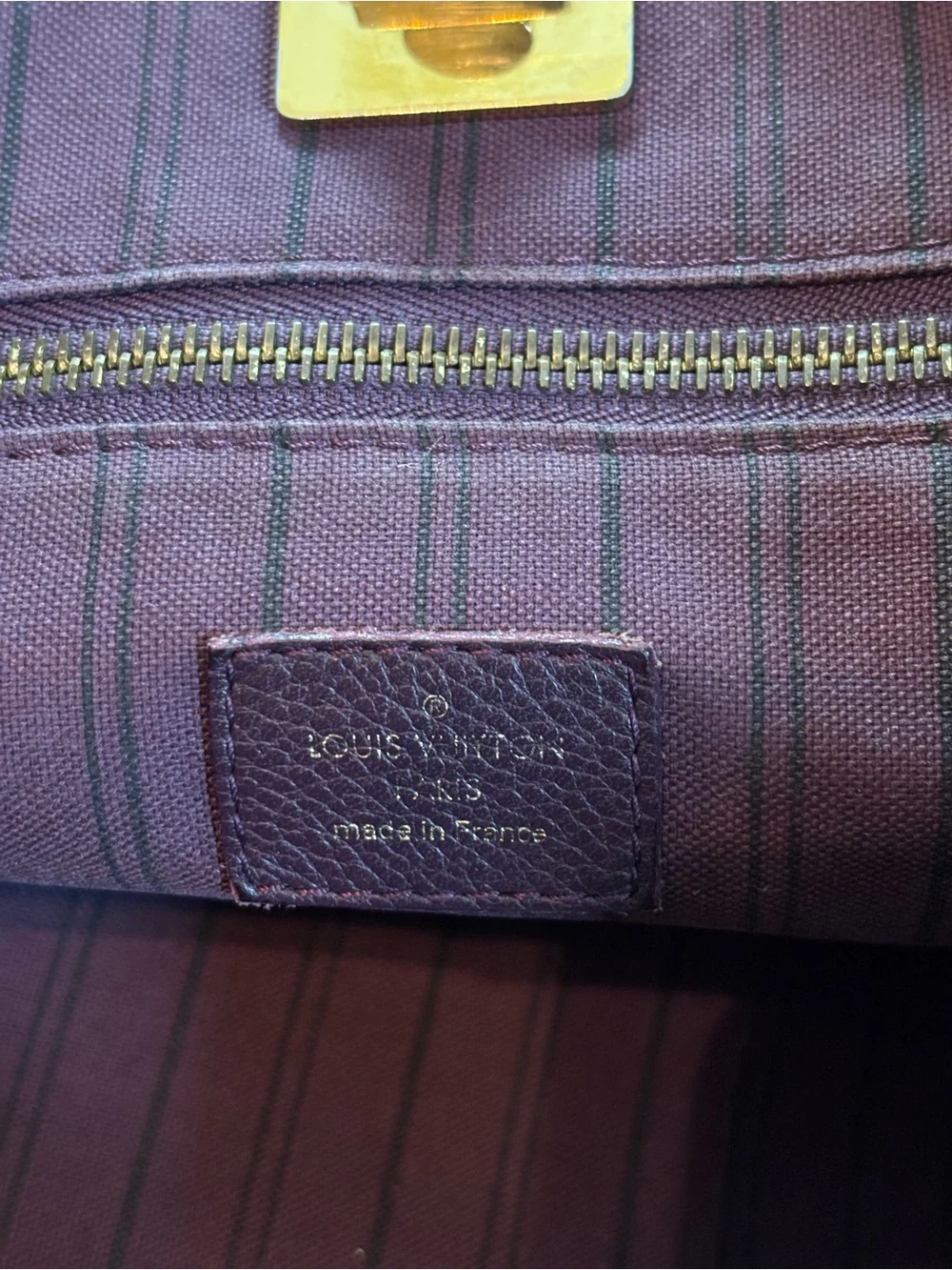 Authentic Louis Vuitton Citadine Empriente Leather Bag W/Dust Bag- Aube Purple